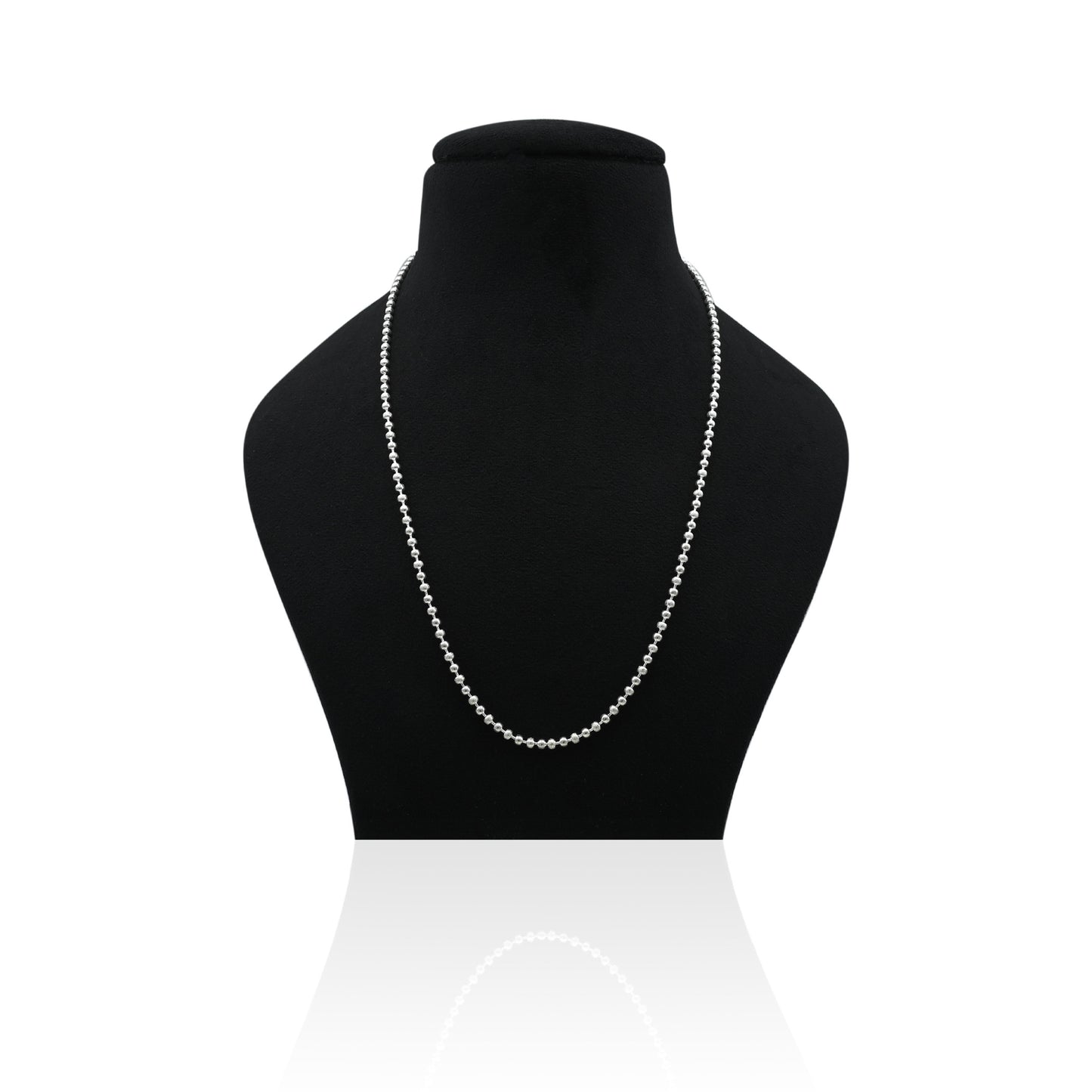 Sterling silver girls' chain adorned with shiny beads