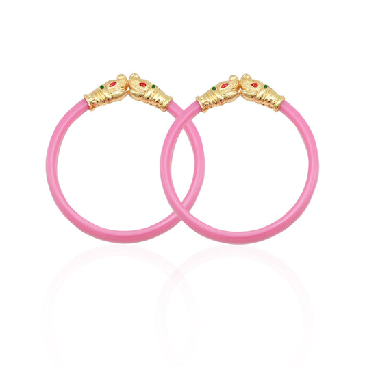 Silver Gajmukh Girls Bangles