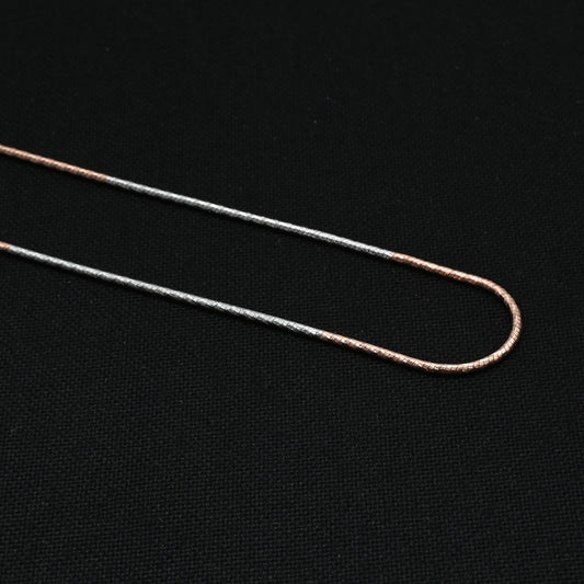 Elegant girls' chain with silver and gold rose radiance design