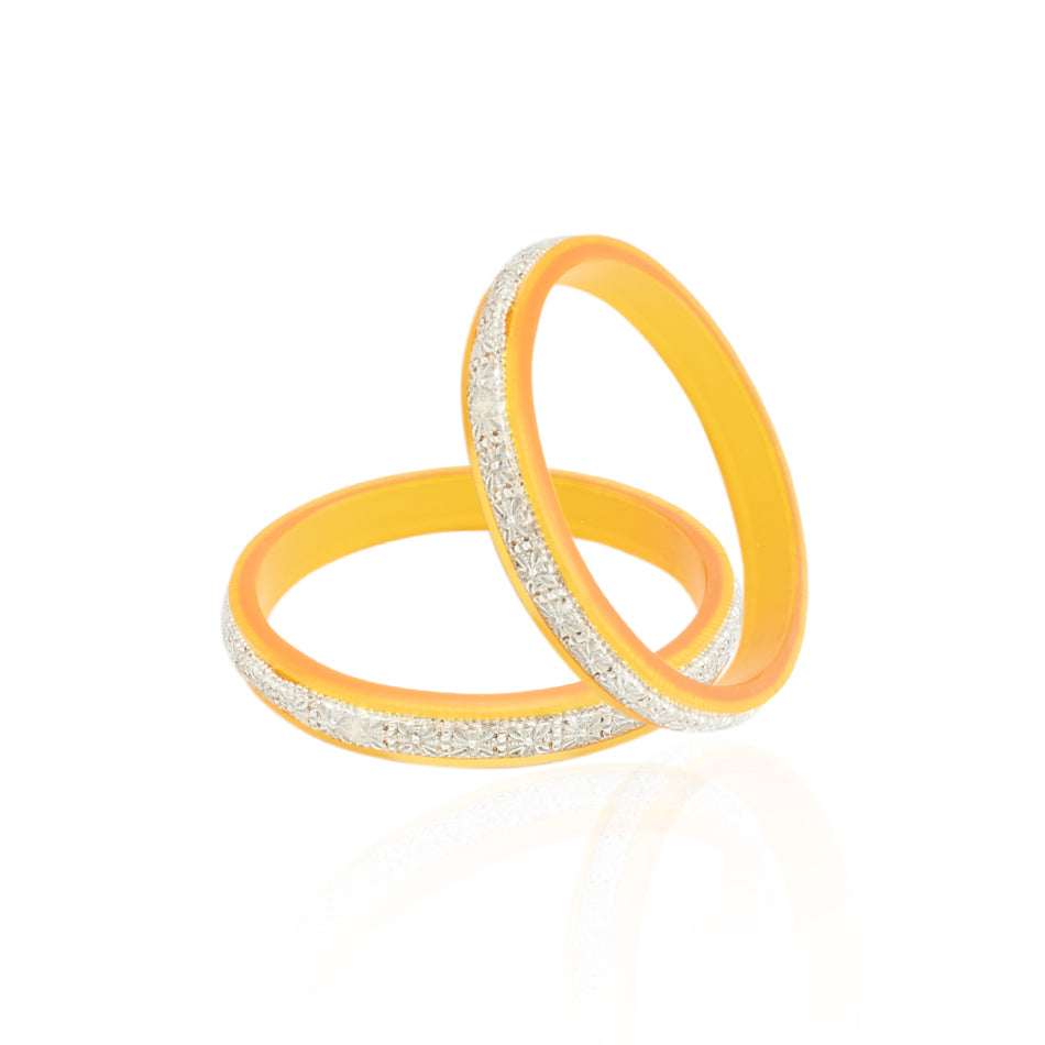 Silver Specific Yellow Bangles