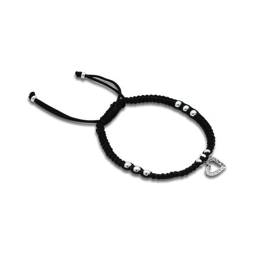 Stylish oxidized silver payal featuring heart charm.