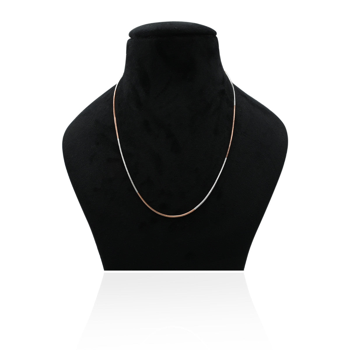 Stylish silver chain with a radiant rose gold finish