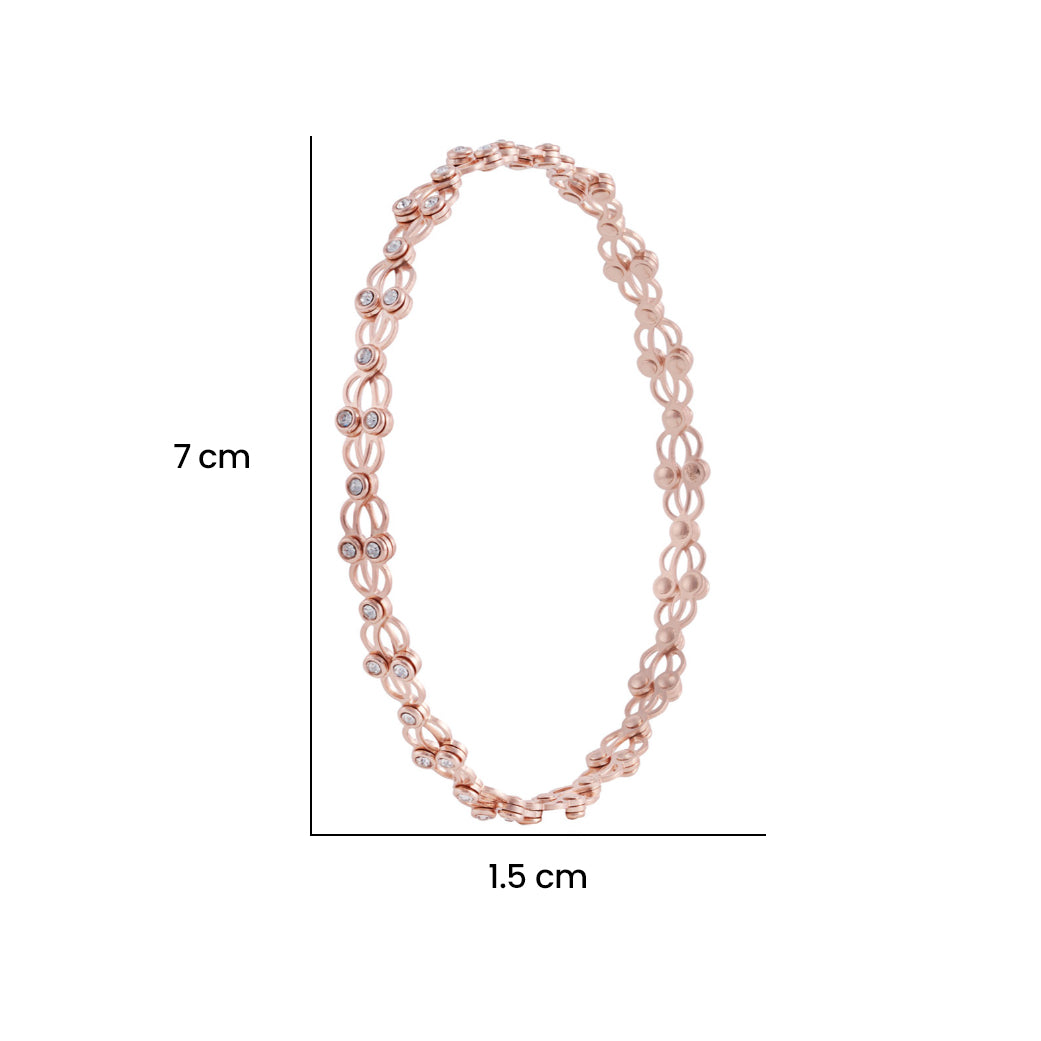 Rose Gold Two in One Ring Cum Bracelet for Women
