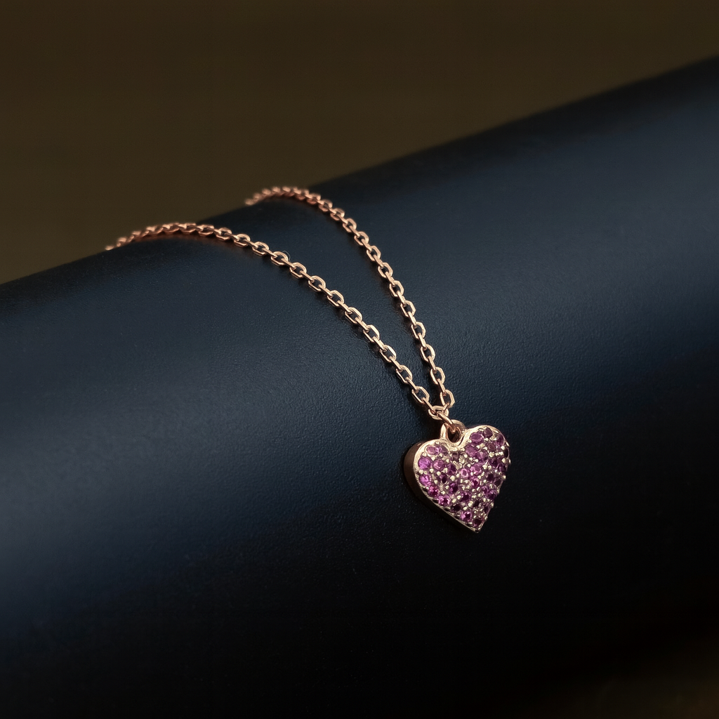 Heart Design Silver Chain Pendent