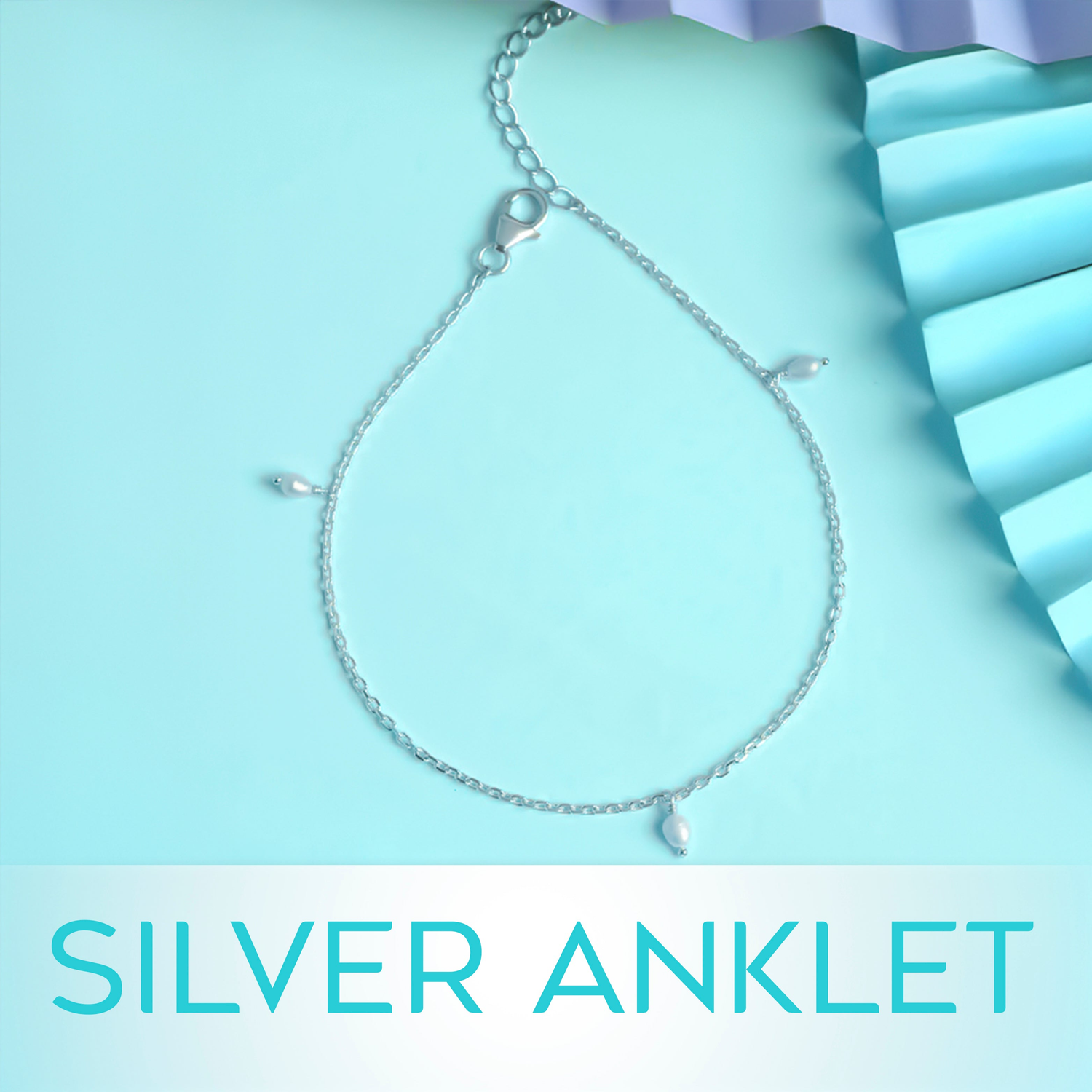 Silver anklet for girls