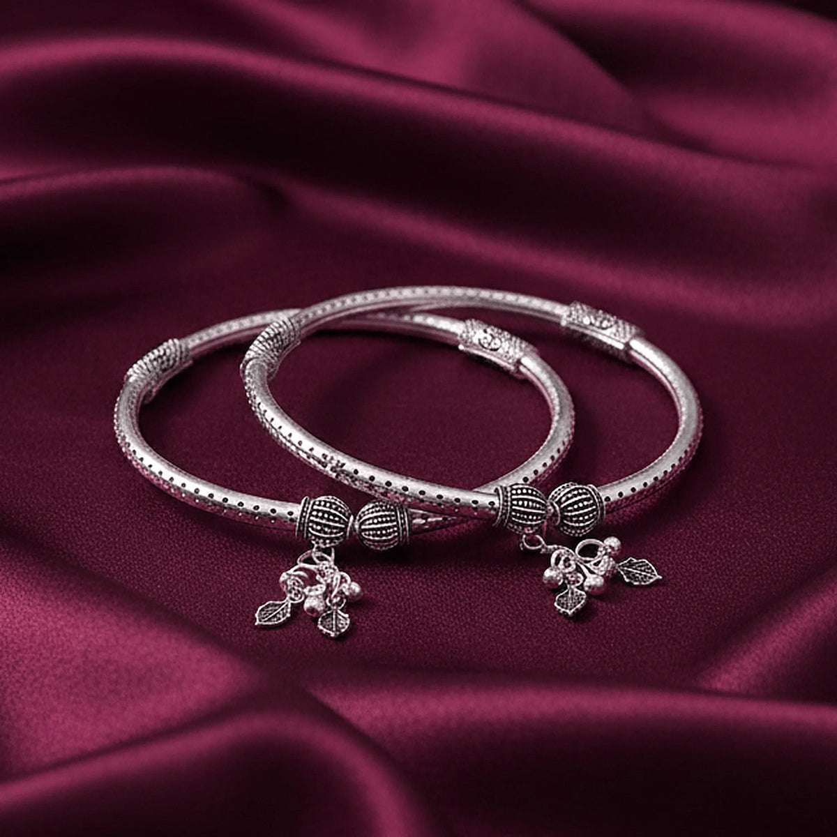 New designer & latest silver kada payal