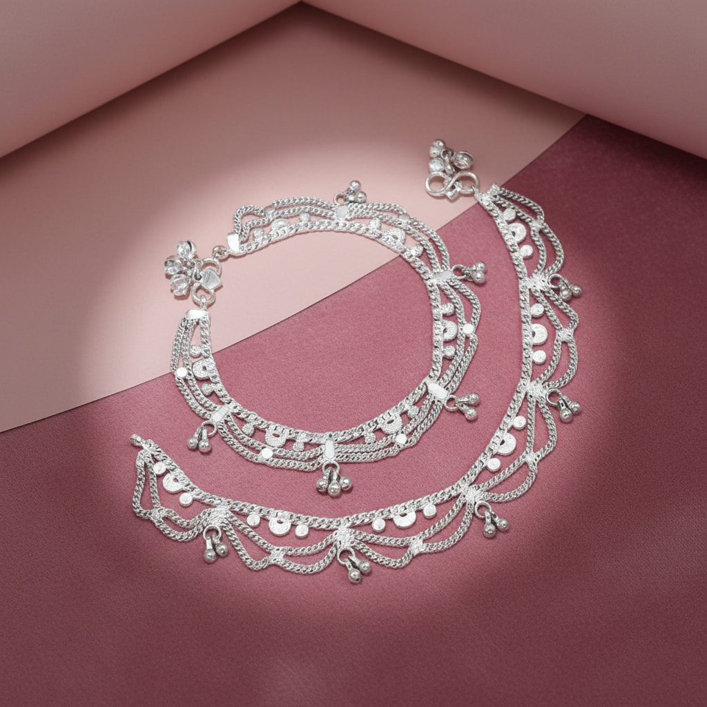 silver payal collection