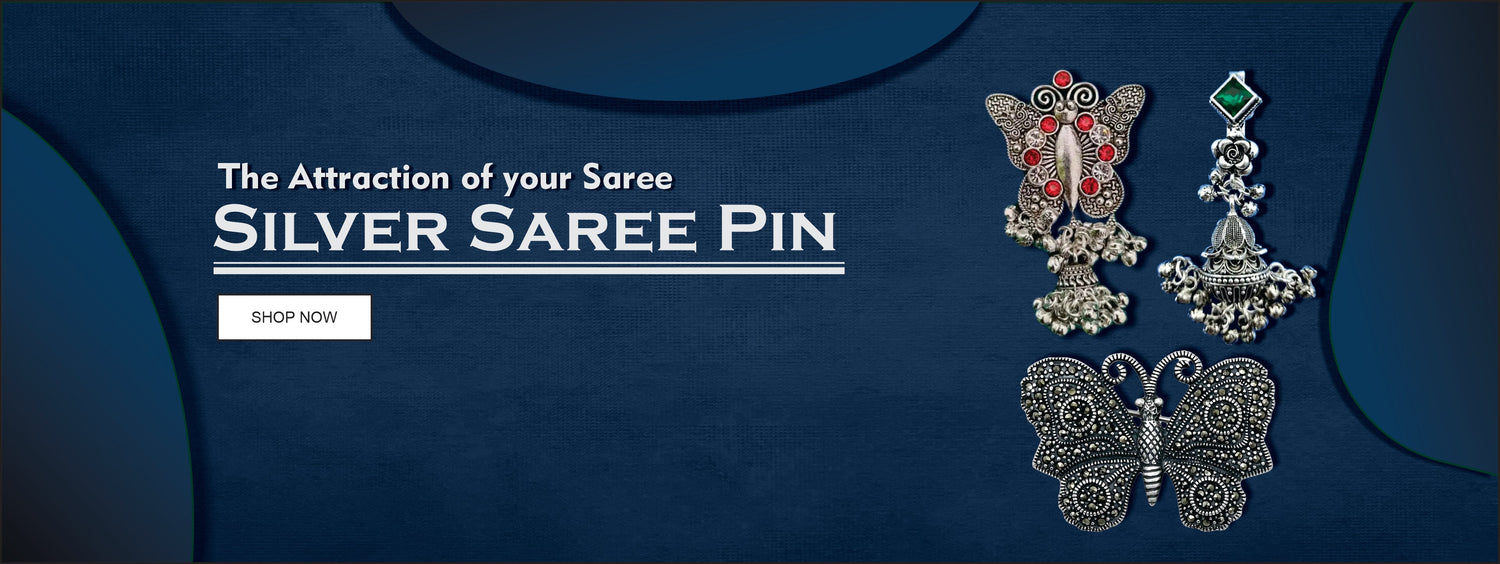 Silver Saree Pin