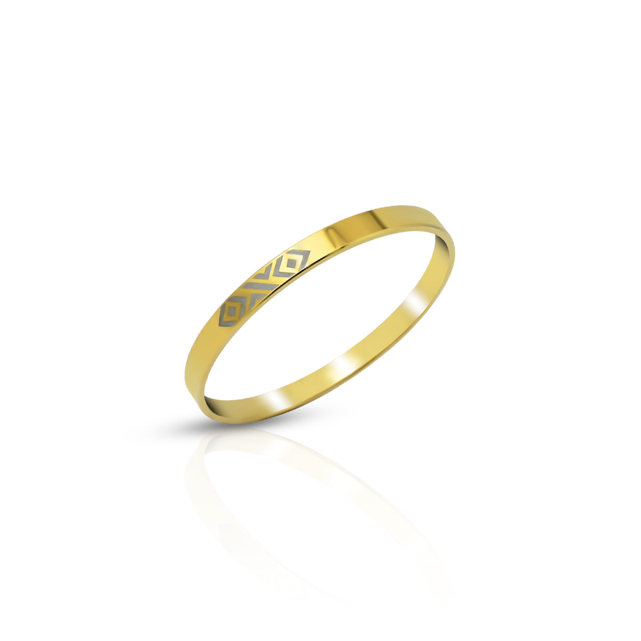 Silver gold-plated kada for boys with a sleek and modern design