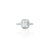 Sterling Silver Vintage Square Cubic Zirconia Ring for Girls