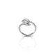 Sterling Silver Twisted Rose Petals Ring for Women