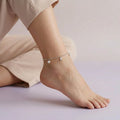 Celestial Star Pearl Silver Anklet for Women