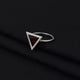 925 Silver Triangular Red Stone Ring for Her