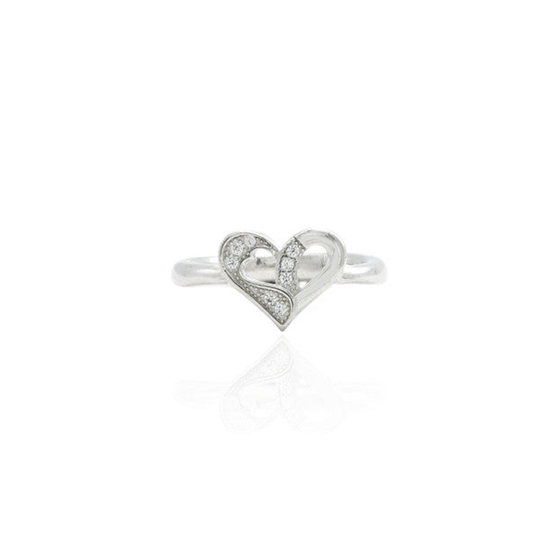 Sterling Silver 'Passionate' Heart Design Ring