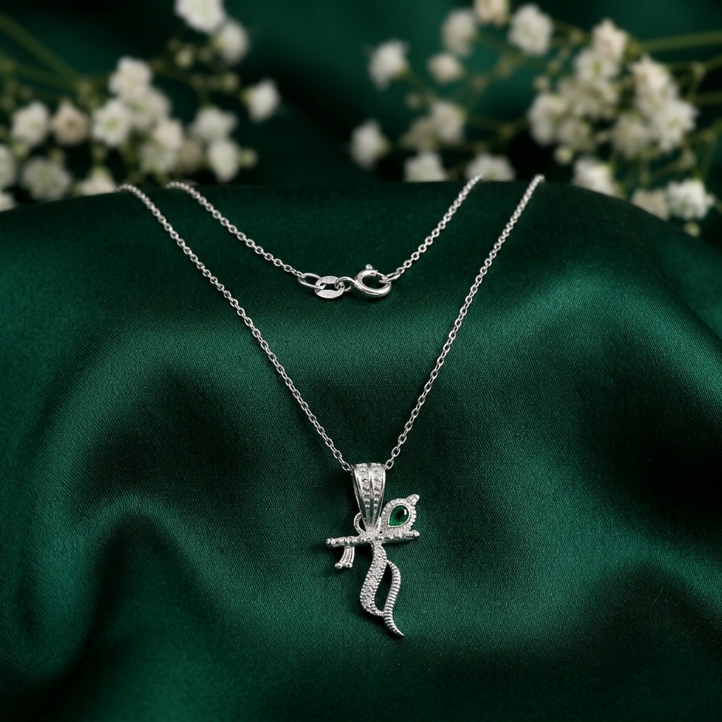Silver Krishna Flute Pendant for Men & Women
