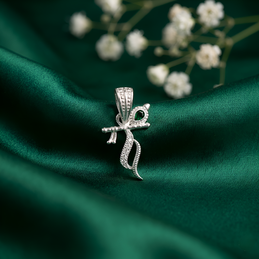 Silver Krishna Flute Pendant for Men & Women