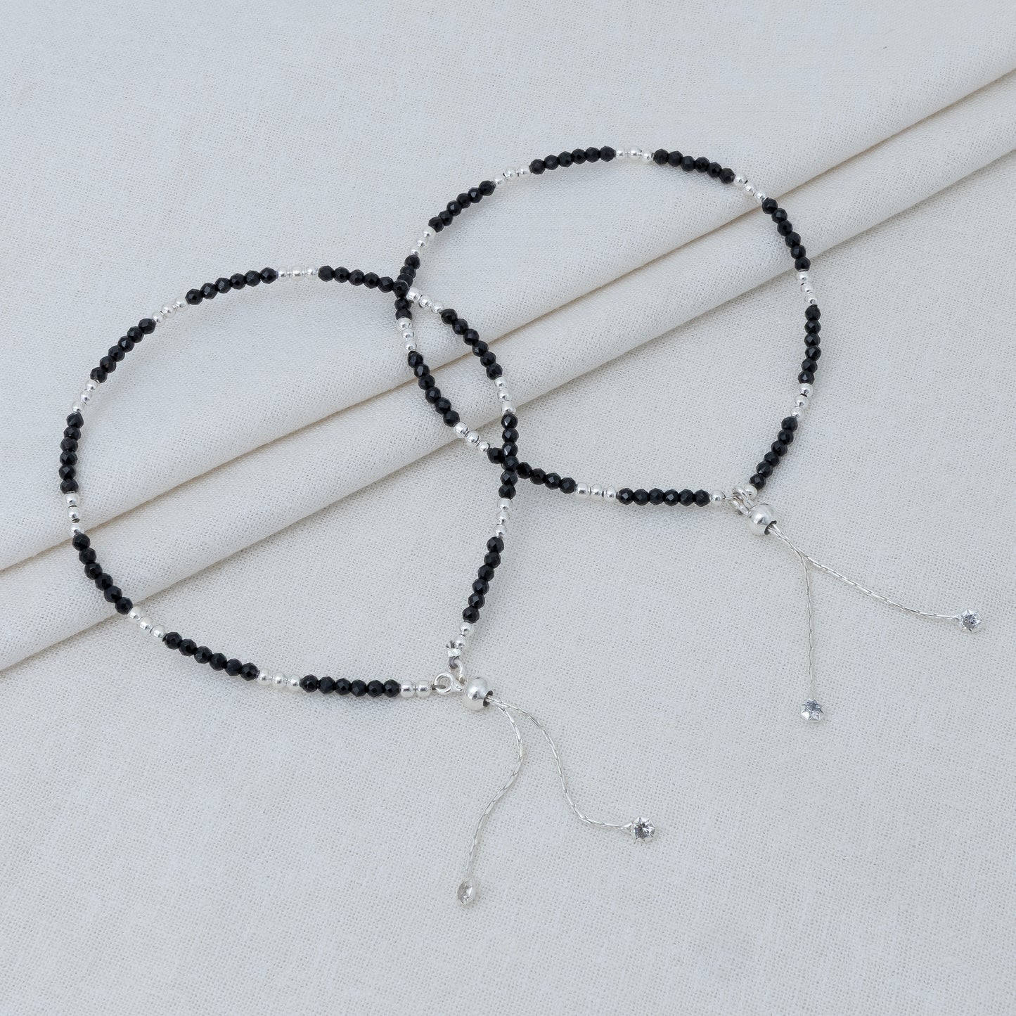 Classic Nazariya Bead Silver Anklet