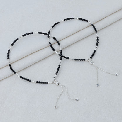 Classic Nazariya Bead Silver Anklet