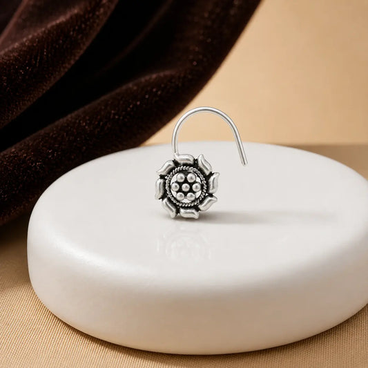 Silver Oxidised Glory Nosepin