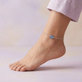 Nazar Suraksha Evil Eye Silver Anklet Pair