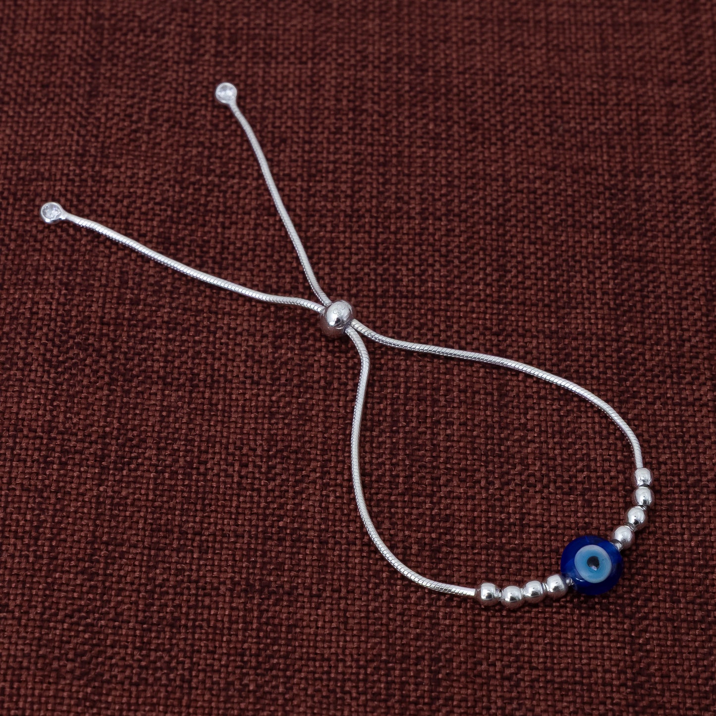 Good Luck Evil Eye Adjustable Bead Bracelet