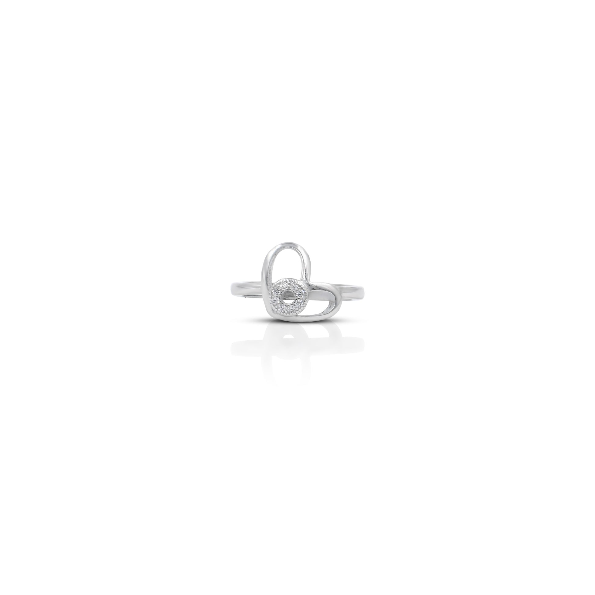 Sterling Silver Heart Design Ring for Girls