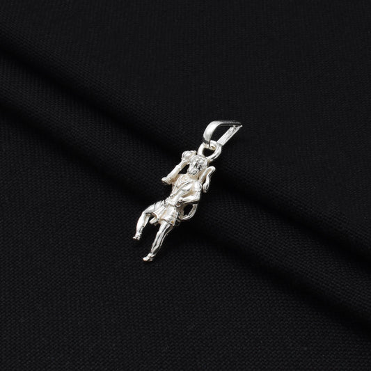 Charming silver pendant designed with the powerful Hanuman symbol