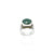 Silver: Dedicate Of Stylish Green Stone Ring