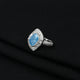 Silver Sterling Sky Blue Ring