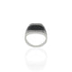 Elegant Sterling Silver Men's Ring with Glory of Black Design