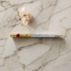 Silver Gold Polish with Red Rose Design Pen