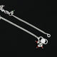 Silver Unity Of Love Colorful Gems Anklet