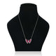 Sterling Silver Pink Butterfly Design Chain Pendant