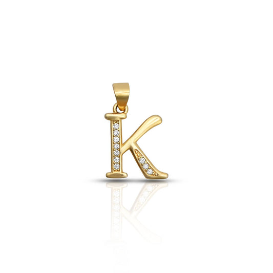 925 silver pendant featuring a stylish 'K' symbol design