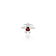 Silver Fashionable Red Gemstone Baby Ring