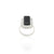 Elegant silver ring with a bold black rectangle gemstone for a modern touch