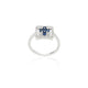 Silver Charm Blue Stone Ring