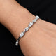 Sterling Silver Luxurious Rounded Gems Bracelet