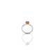 Sterling Silver Orange Smoky Gemstone Ring for Girls