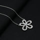 Silver Blooming Flower Chain With Pendant