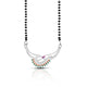 Silver Glamorous Tricolor Gems Peacock Mangalsutra for Her