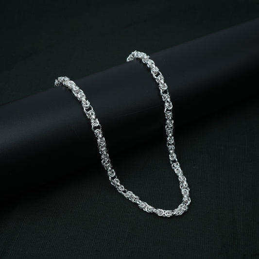 Silver Chain Unique Bud Twist Pattern