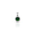 925 silver pendant featuring a sun design with a green gemstone at the center for girls