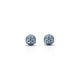 Pearl of Silver Earrings With Blue Gemstones