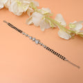 Elegant Silver Mangalsutra Bracelet for Girls – Heart Shape Silver Buds Design