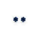 Elegant sterling silver earrings featuring a striking blue stone