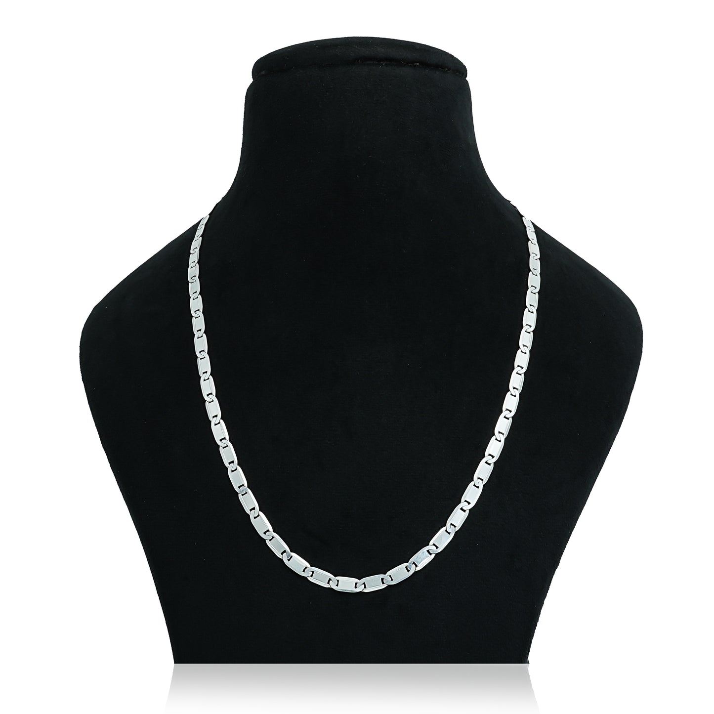 Stylish sterling silver interlink chain designed for boys