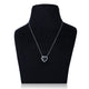 Sterling Silver Black Heart Design Chain Pendant