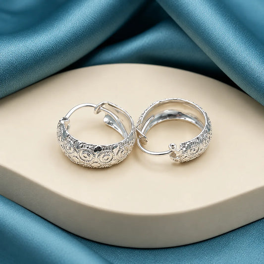 Traditional Engraved Silver Bali for Men Classic