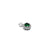 Elegant silver pendant with a central green gemstone, surrounded by a radiant sun design for girls